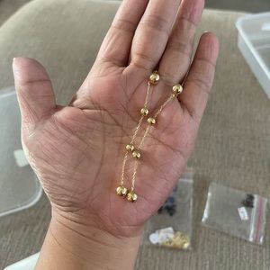 18k Saudi gold drop earrings